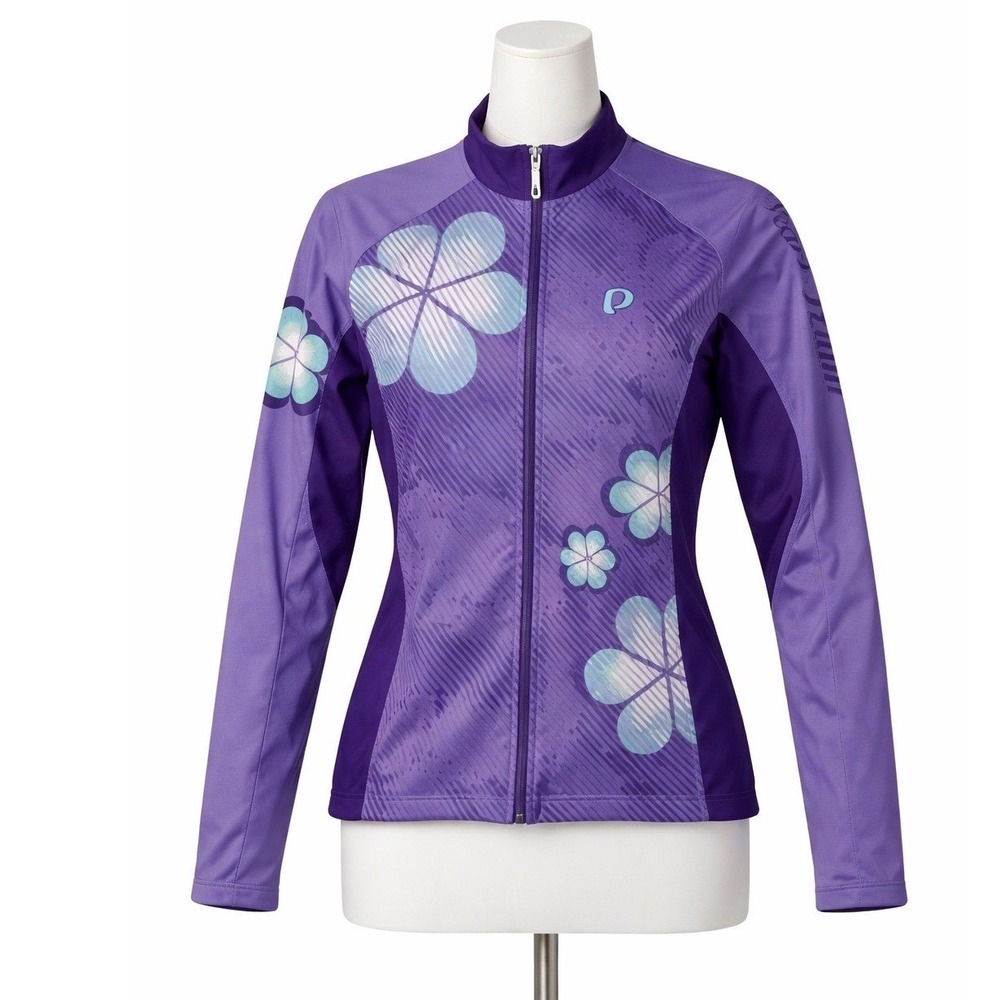 Pearl Izumi Elite Womens Cycling Jersey Purple Floral Long Sleeve Full Zip M